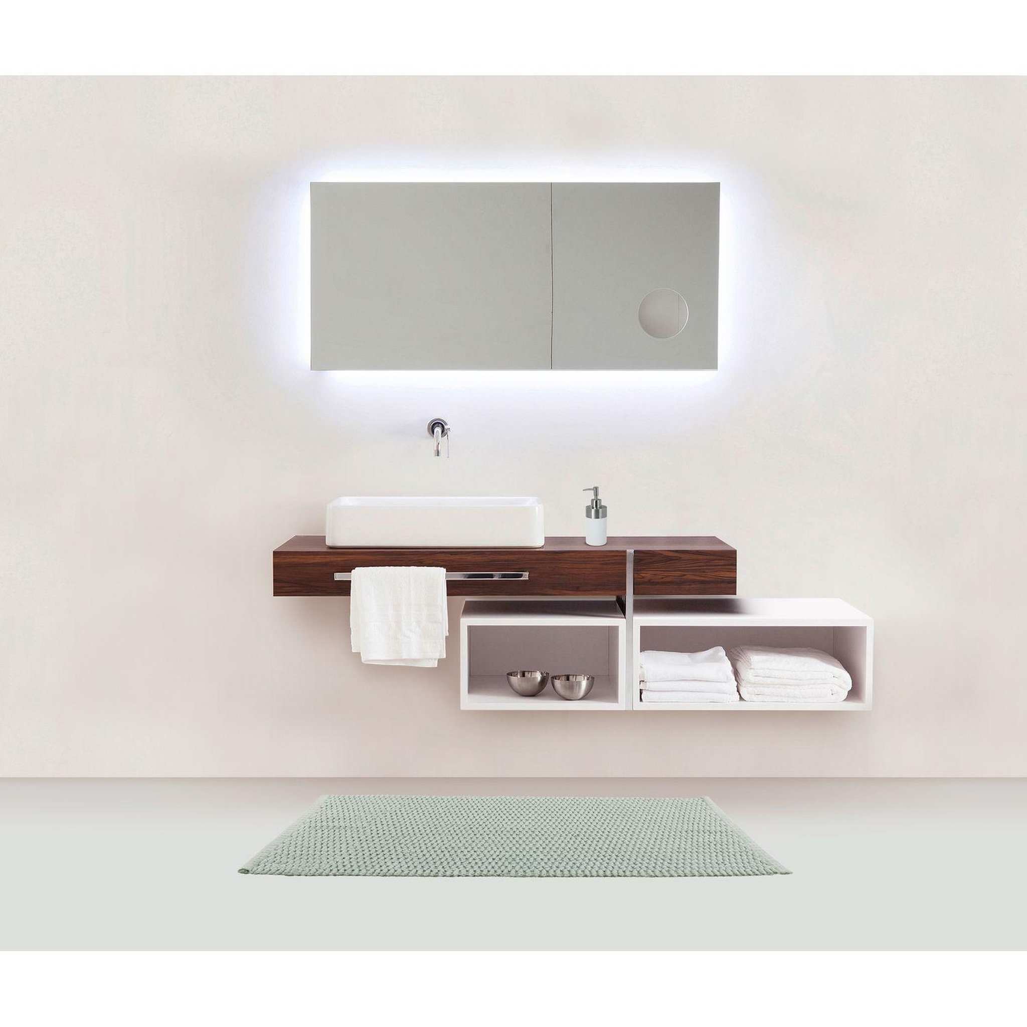 Voir la diapositive 2 : Wenko Tapis de salle de bain en coton Mona