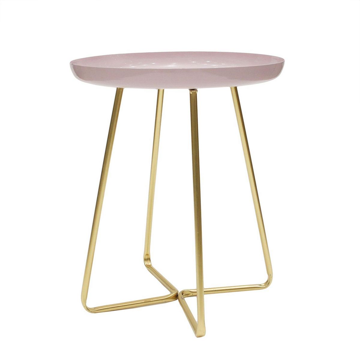 The Home Deco Factory Table d'appoint en métal design Glossy