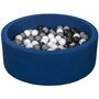  Piscine à balles Aire de jeu + 300 balles bleu marine noir,blanc,gris