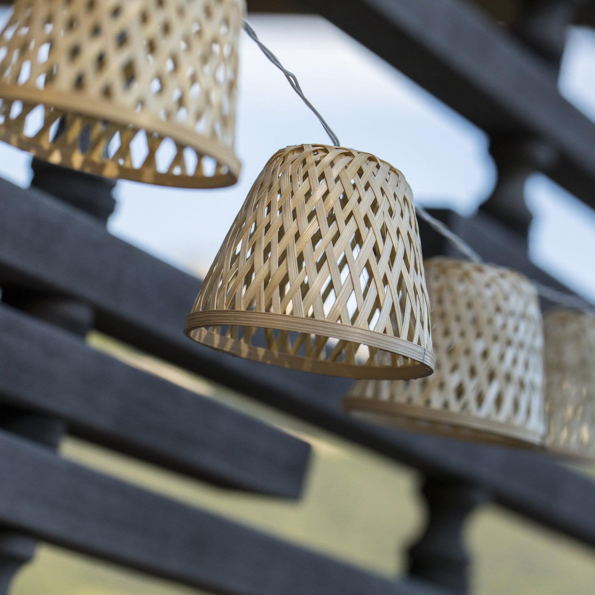 Lumisky Guirlande lumineuse solaire CHILL Beige Rotin 3.8M