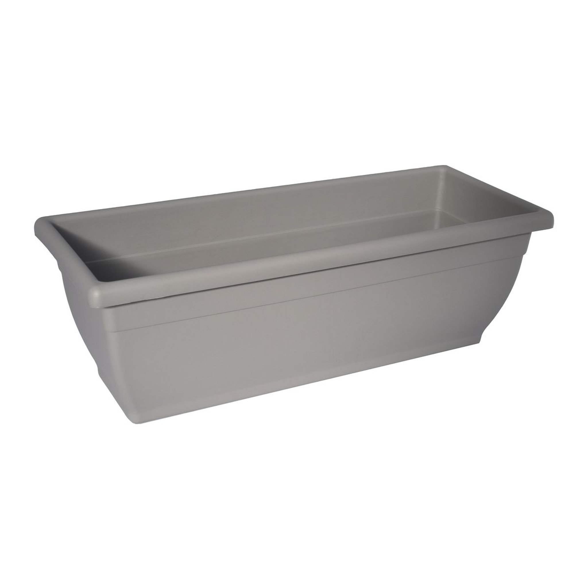 Telcom Jardinière en plastique L50xH20 cm gris clair
