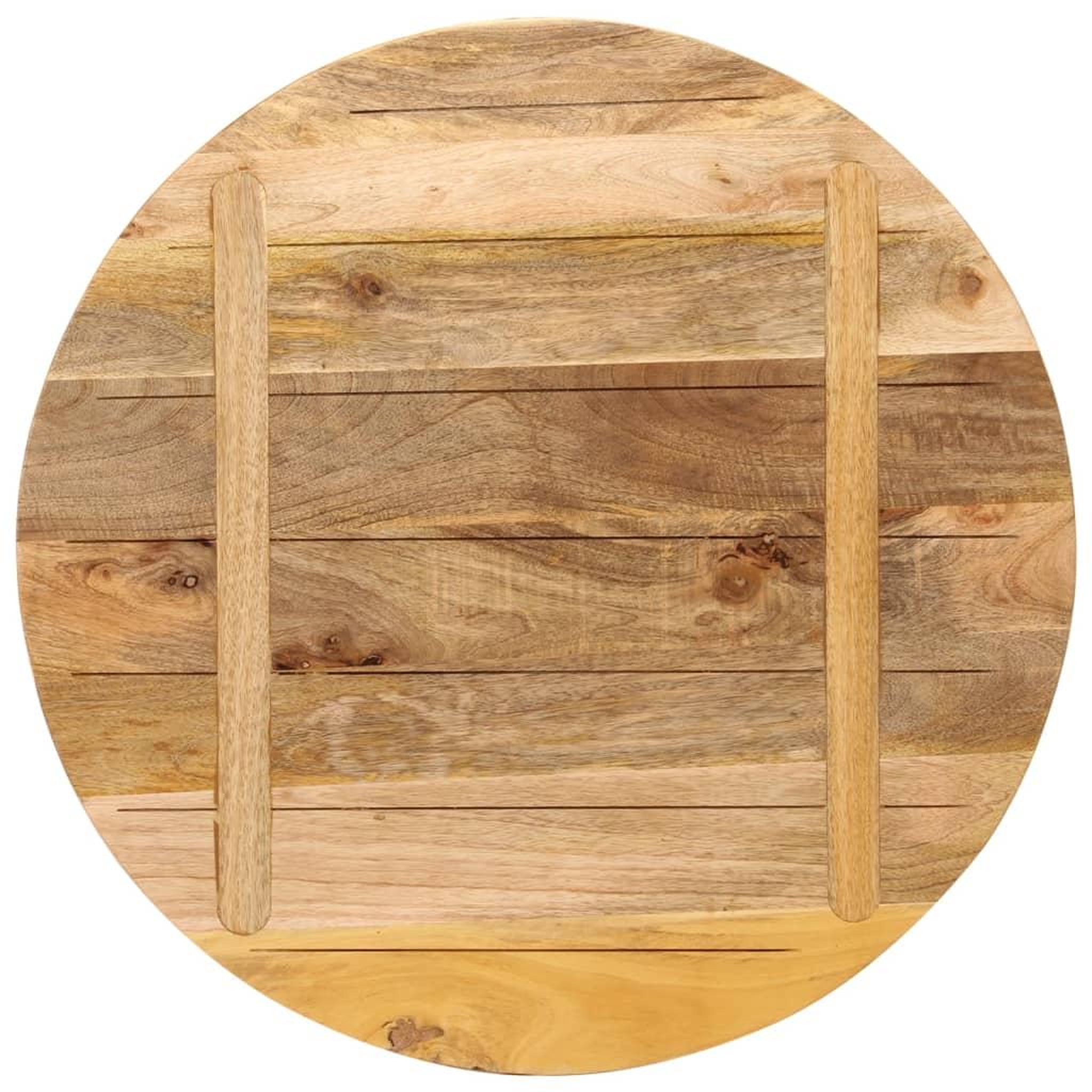 Voir la diapositive 5 : VIDAXL Dessus de table Ø 80x1,5 cm rond bois massif de manguier brut