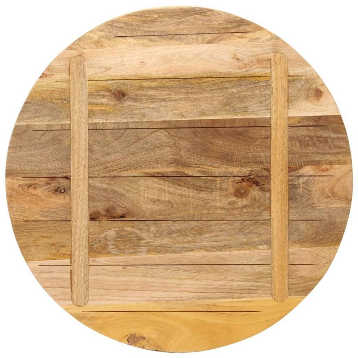 VIDAXL Dessus de table Ø 80x1,5 cm rond bois massif de manguier brut