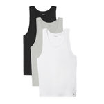 CALVIN KLEIN JEANS X3 Débardeurs Noir/Blanc/Gris Homme Calvin Klein Jeans Tank. Coloris disponibles : Noir