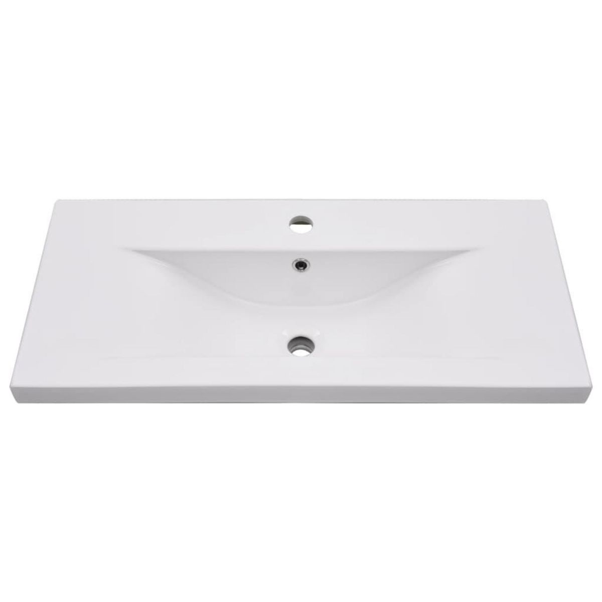 VIDAXL Lavabo encastre 81 x 39,5 x 18,5 cm Ceramique Blanc