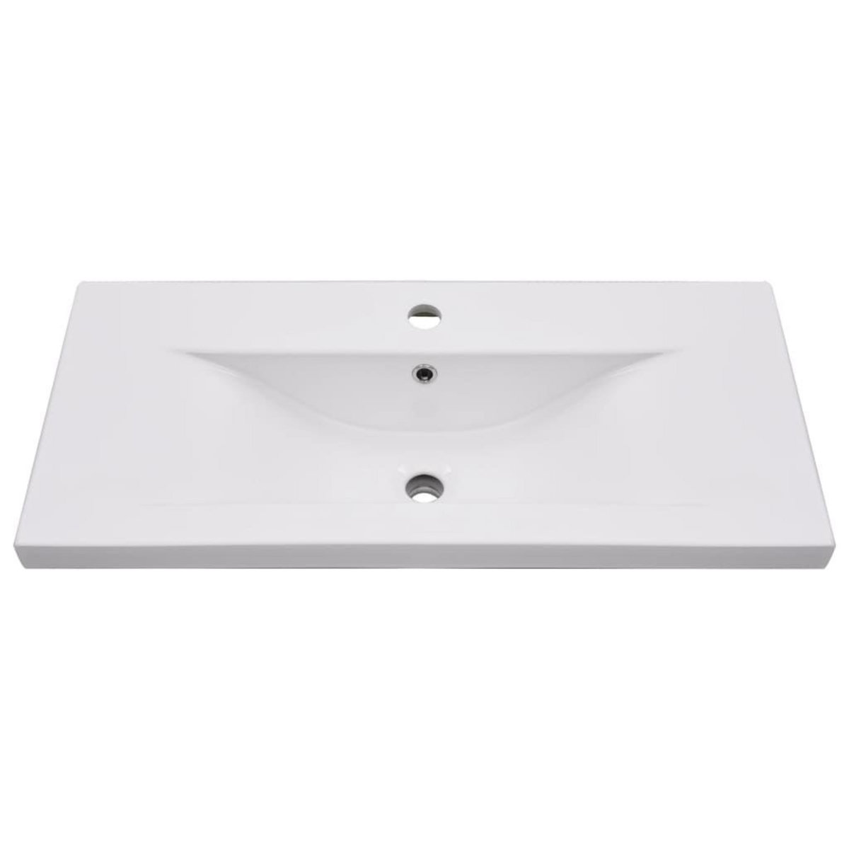 VIDAXL Lavabo encastre 81 x 39,5 x 18,5 cm Ceramique Blanc