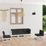 Voir la diapositive 1 : VIDAXL Salon de jardin 5 pcs avec coussins Bois de pin massif