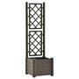 Voir la diapositive 2 : VIDAXL Jardiniere avec treillis 43x43x142 cm PP Anthracite