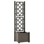 Voir la diapositive 2 : VIDAXL Jardiniere avec treillis 43x43x142 cm PP Anthracite