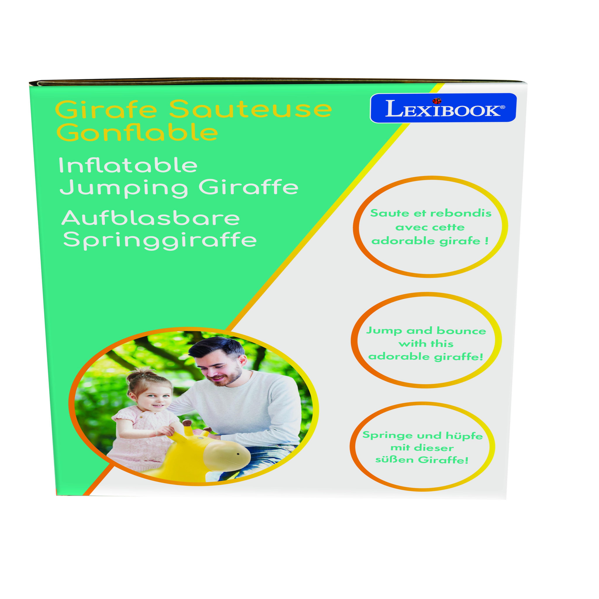 Voir la diapositive 6 : Lexibook Girafe sauteuse gonflable jaune