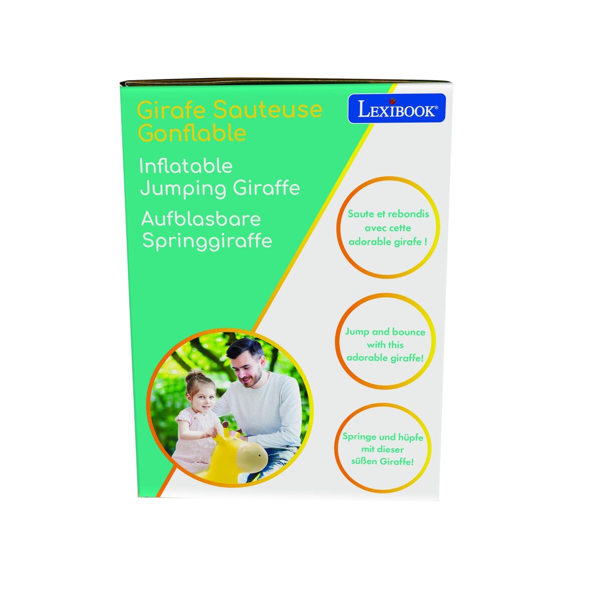 Lexibook Girafe sauteuse gonflable jaune