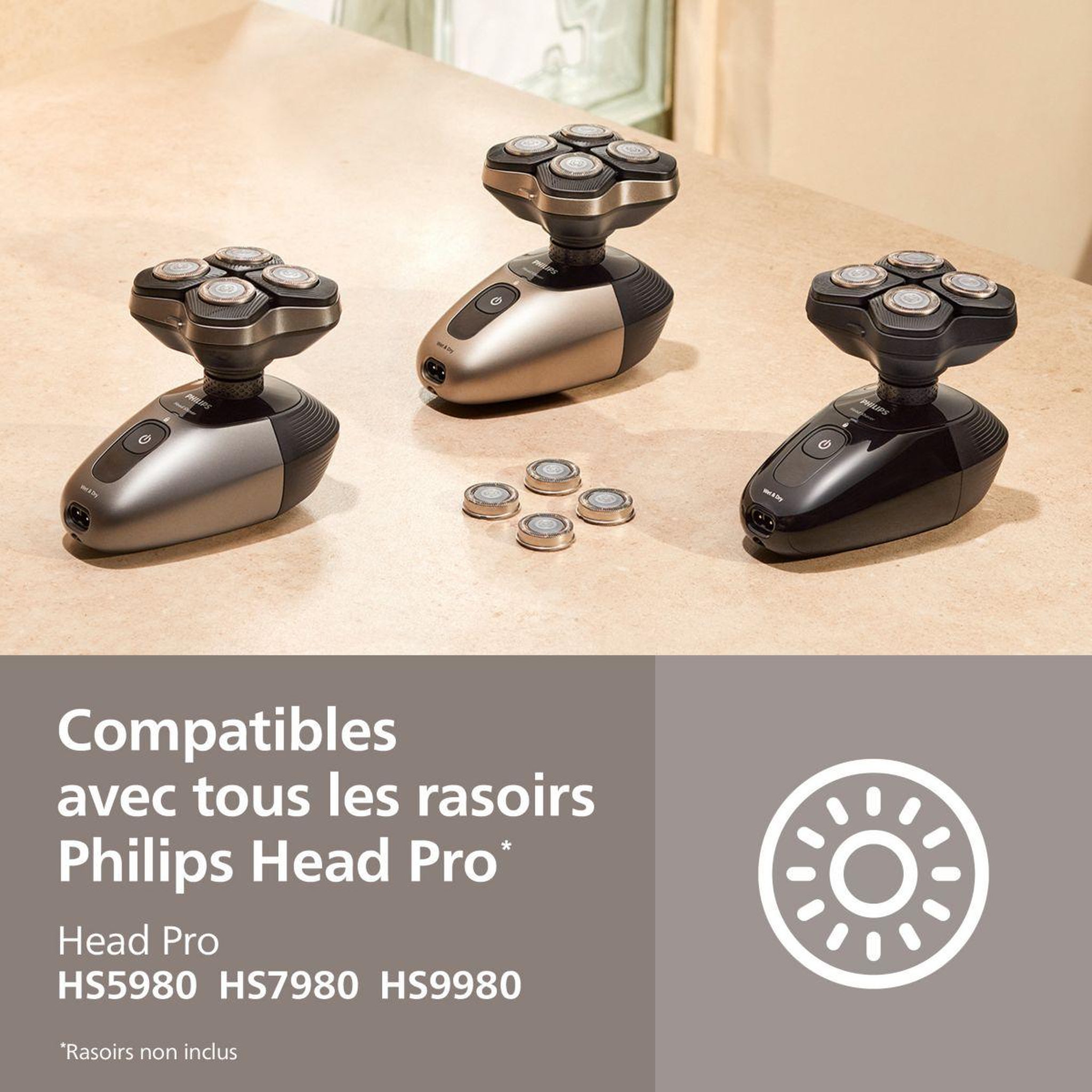 Voir la diapositive 5 : Philips Tête de rasoir de rechange pour rasoir tete