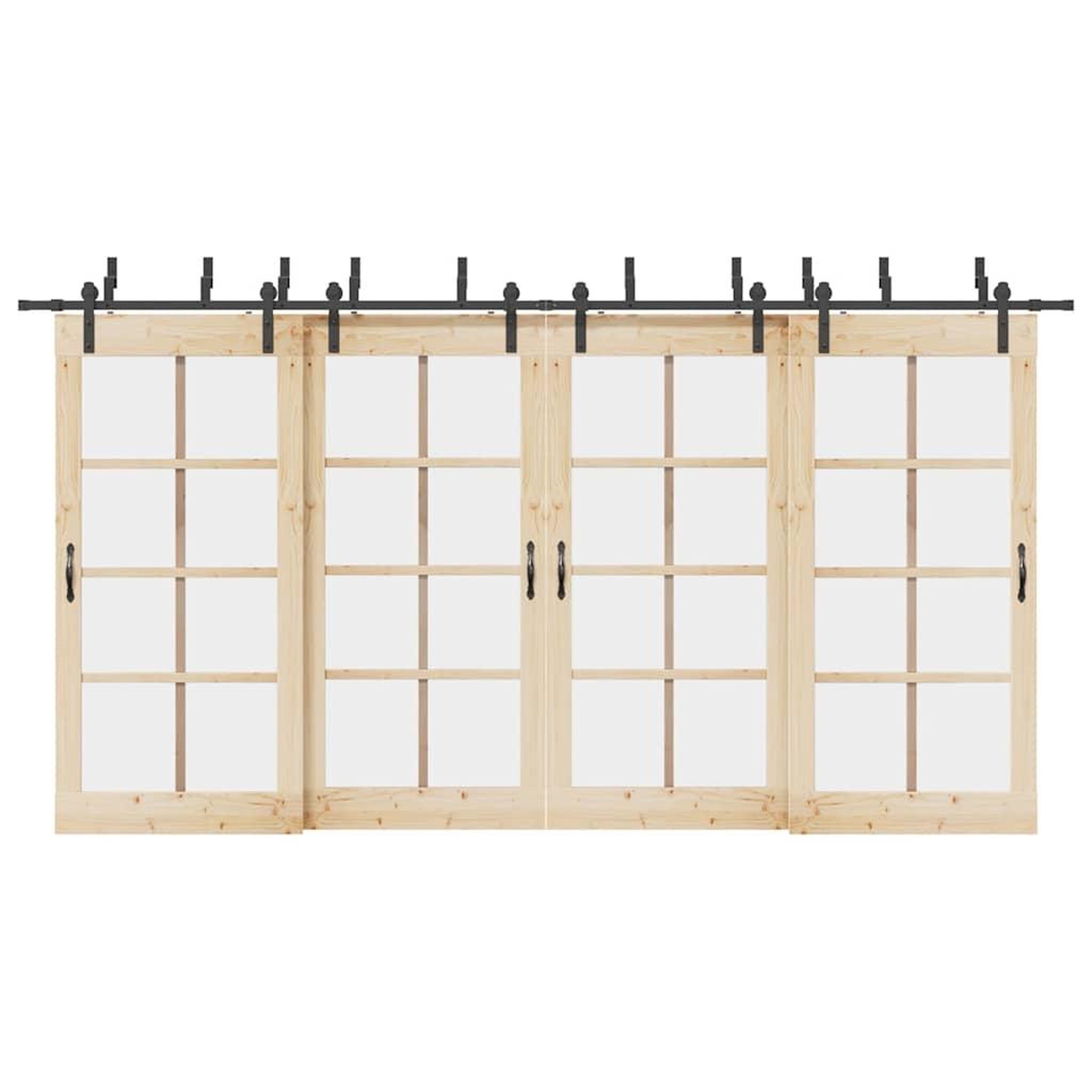 VIDAXL Kit de quincaillerie de porte coulissante 427 cm acier noir