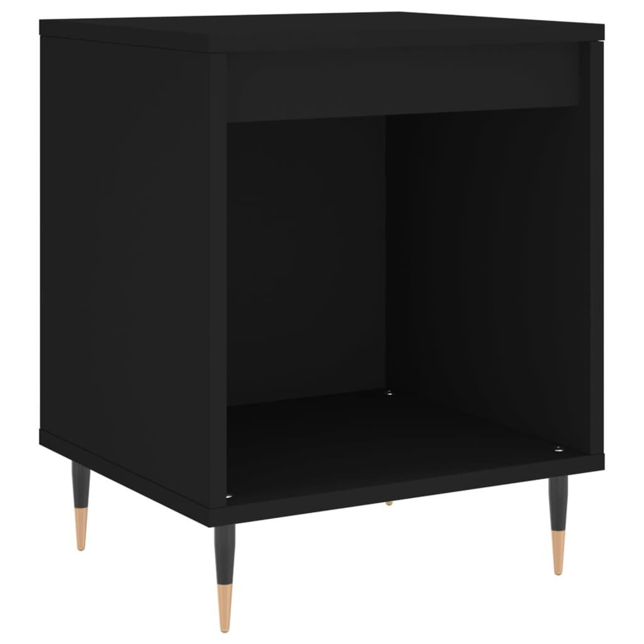 Voir la diapositive 2 : VIDAXL Table de chevet Noir 40x35x50 cm Bois d'ingenierie