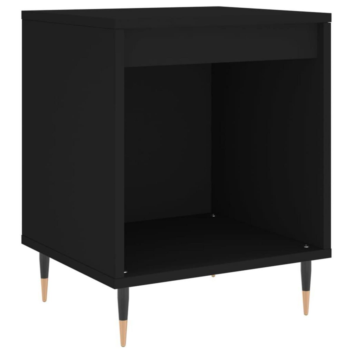 VIDAXL Table de chevet Noir 40x35x50 cm Bois d'ingenierie