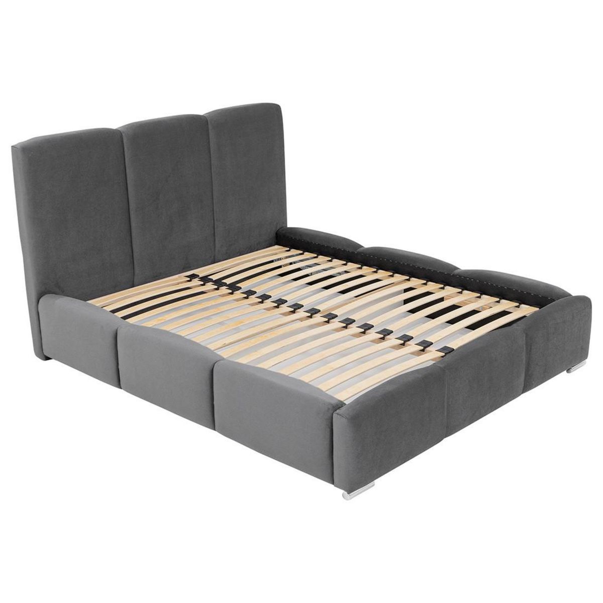 BEST MOBILIER Noa - lit coffre - 180x200 cm - en velours - sommier inclus