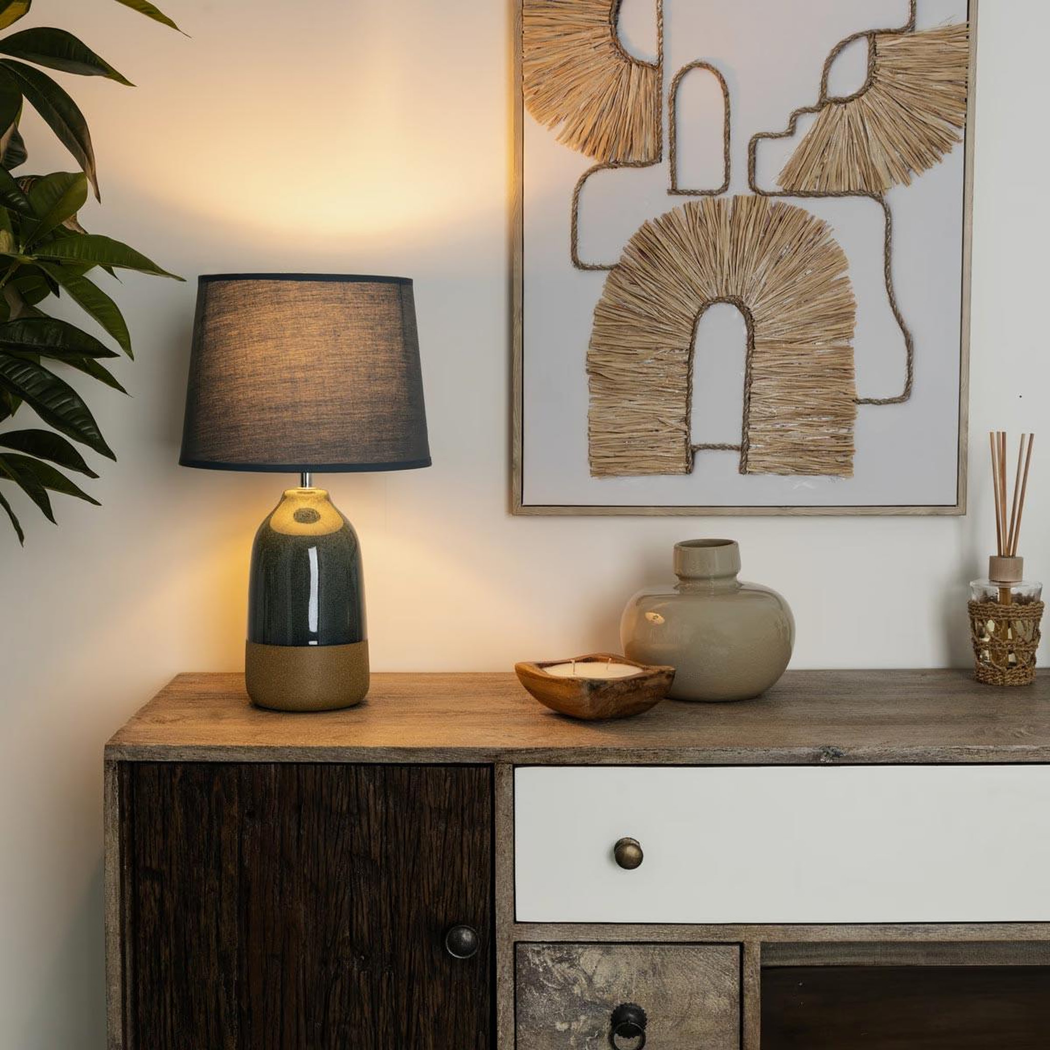 Voir la diapositive 5 : ATMOSPHERA Lampe à Poser Design  Carma  43cm Bleu