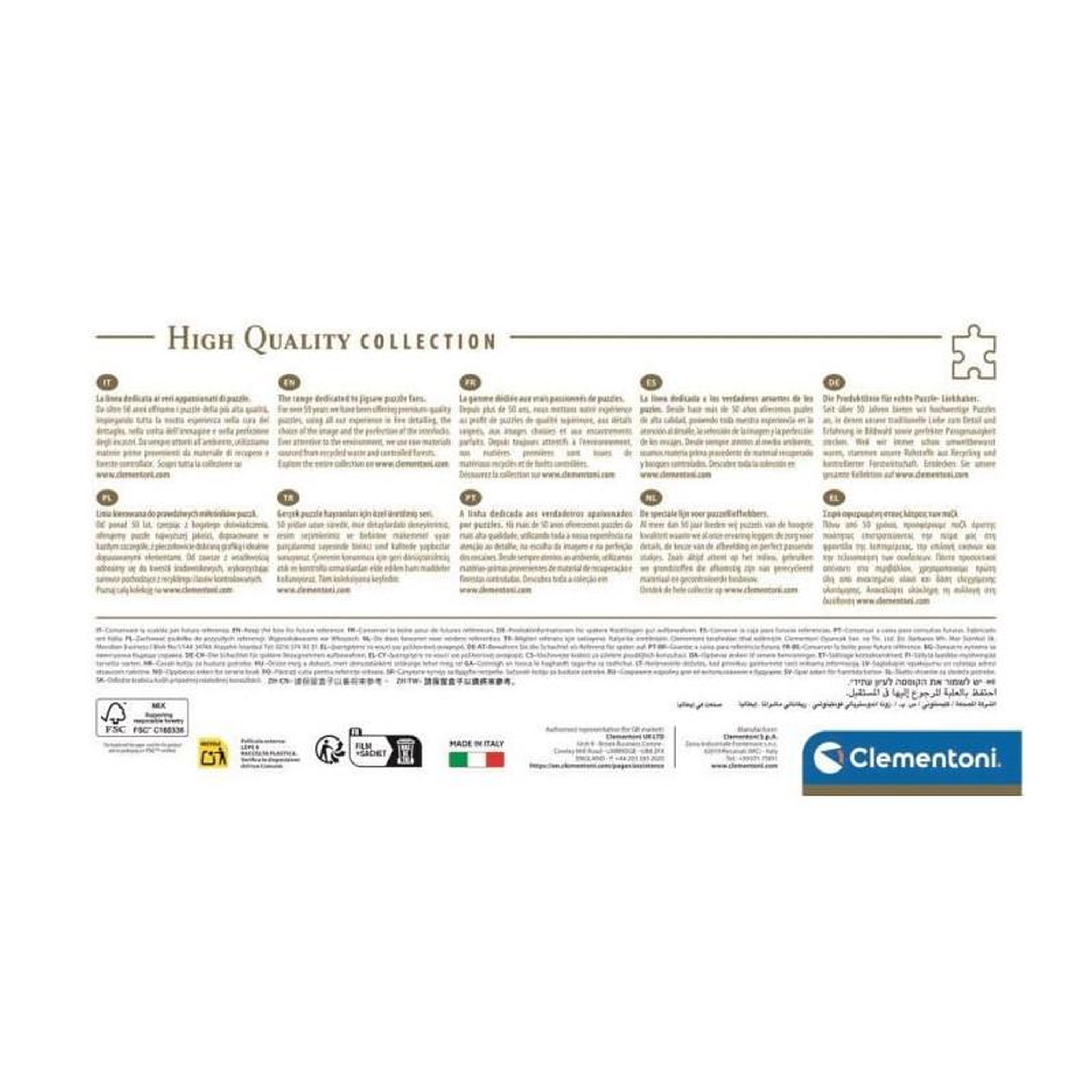 Voir la diapositive 6 : CLEMENTONI Puzzle 1000 pièces Panorama Herd of Giants Compact – Clementoni