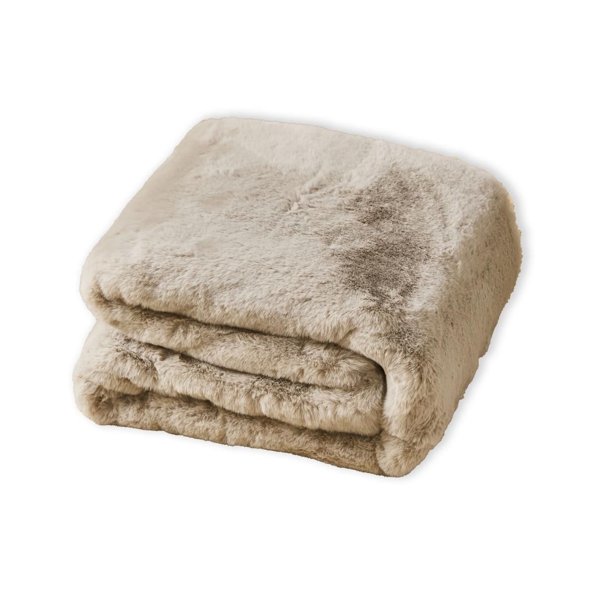 FUTURE HOME Plaid fausse fourrure 130x180 cm