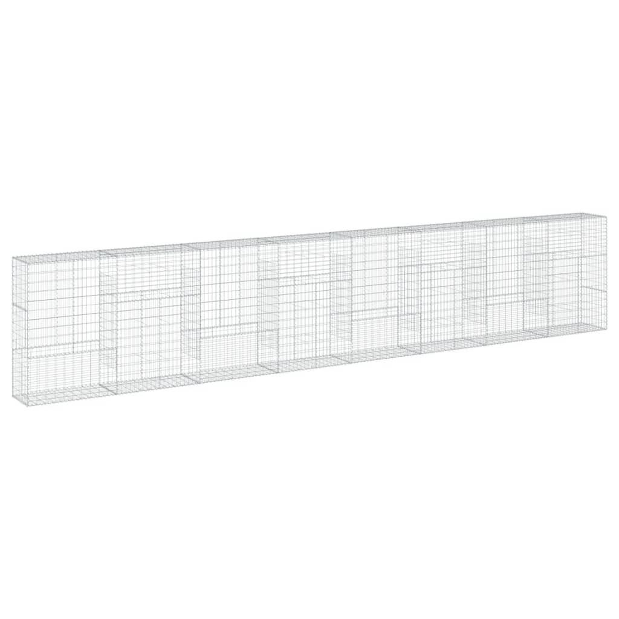 Voir la diapositive 2 : VIDAXL Panier gabion avec couvercle 800x50x150 cm fer galvanise