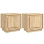 Voir la diapositive 2 : VIDAXL Tables de chevet 2pcs chêne sonoma 44x35x45cm bois d ingénierie