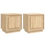 Voir la diapositive 2 : VIDAXL Tables de chevet 2pcs chêne sonoma 44x35x45cm bois d ingénierie