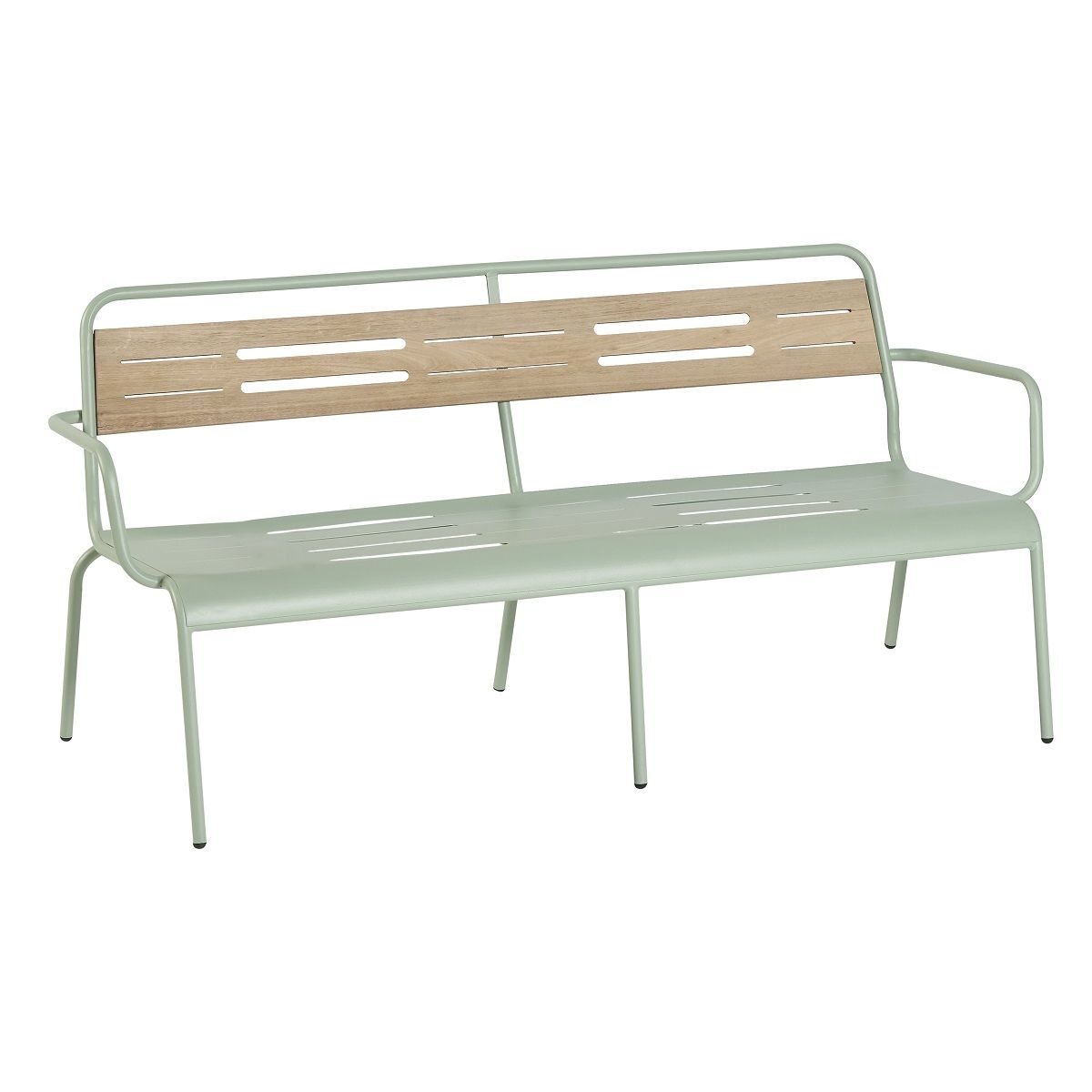 GARDENSTAR Salon bas de jardin - 4 places - Acier - Vert pâle