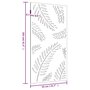 Voir la diapositive 6 : VIDAXL Decoration murale jardin 105x55 cm acier corten design feuille