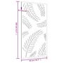 Voir la diapositive 6 : VIDAXL Decoration murale jardin 105x55 cm acier corten design feuille