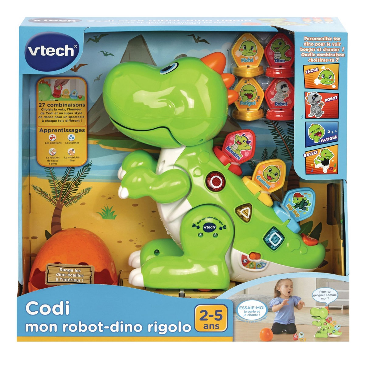 VTECH Codi mon robot-dino rigolo interactif