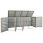 Voir la diapositive 3 : VIDAXL Abri pour quatre poubelles 276,5x77,5x112,5 cm Inox