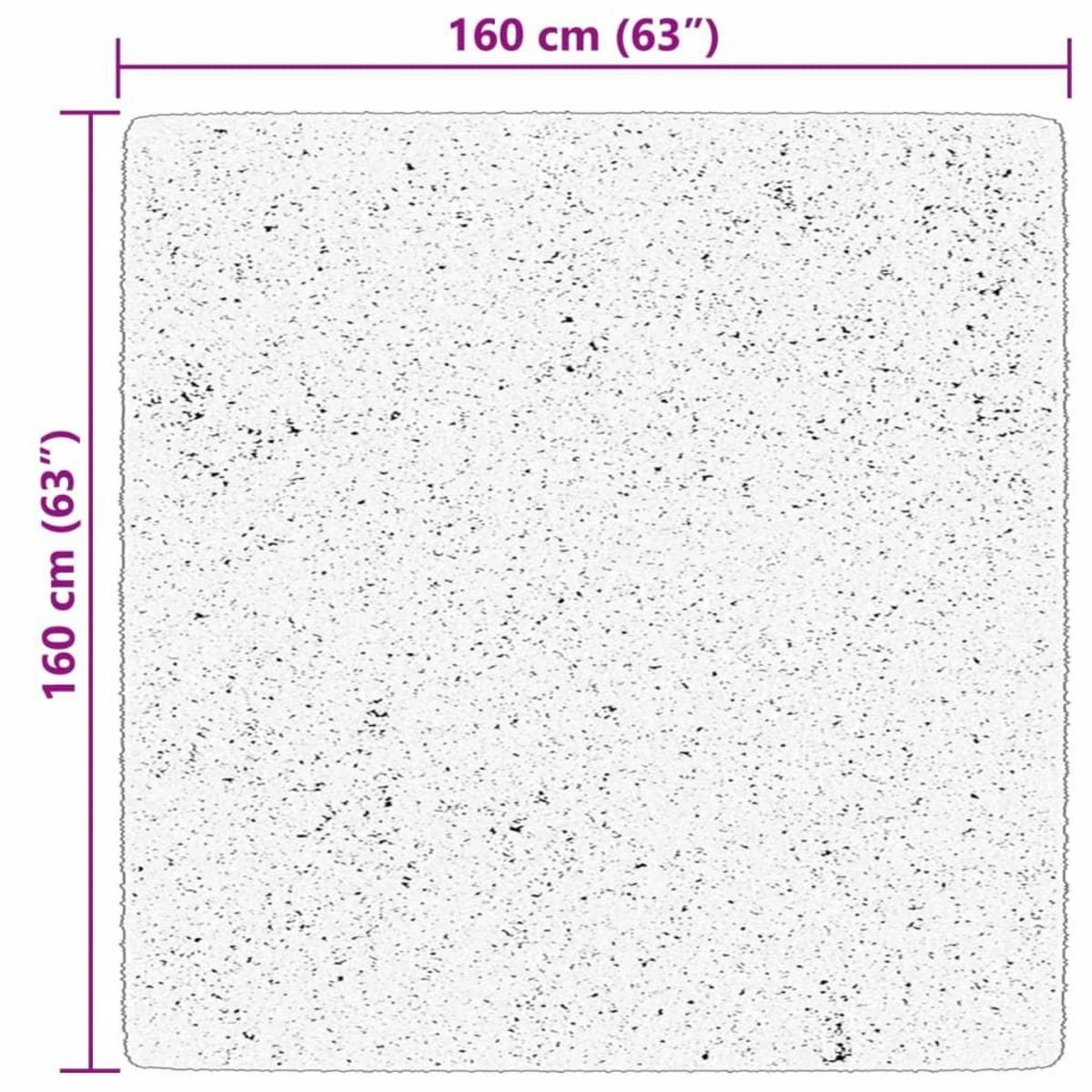 VIDAXL Tapis HUARTE a poils courts doux lavable rouge clair 160x160 cm