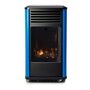 Voir la diapositive 2 : SAHARA Poêle à gaz 3,4KW Bleu et Noir - Chauffage d'appoint effet Feu de bois Manhattan Sahara