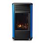 Voir la diapositive 2 : SAHARA Poêle à gaz 3400W Bleu et Noir - Chauffage d'appoint effet Feu de bois Manhattan Sahara