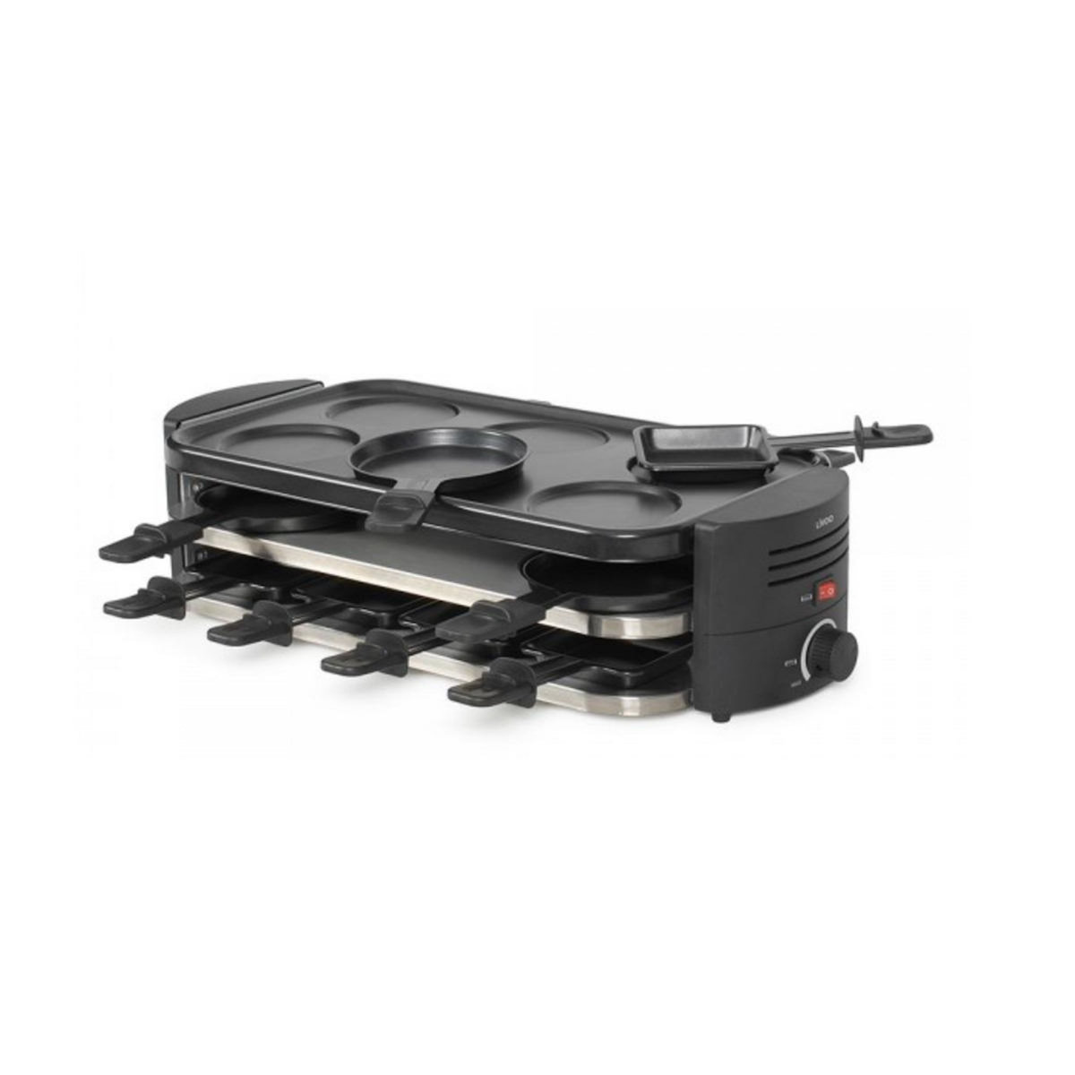 LIVOO Appareil à raclette 8 personnes 1600w noir - DOC337