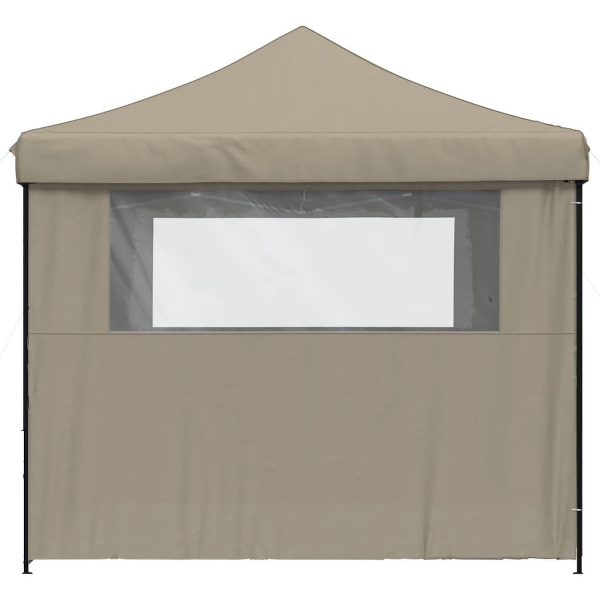 Voir la diapositive 4 : VIDAXL Tente de reception pliable escamotable 4 parois laterales taupe