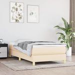 VIDAXL Cadre de lit sans matelas creme 90x190 cm tissu