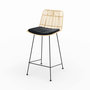 Voir la diapositive 3 : Rendez vous déco Lot de 2 chaises pour îlot central 66 cm en rotin et noir-Goa