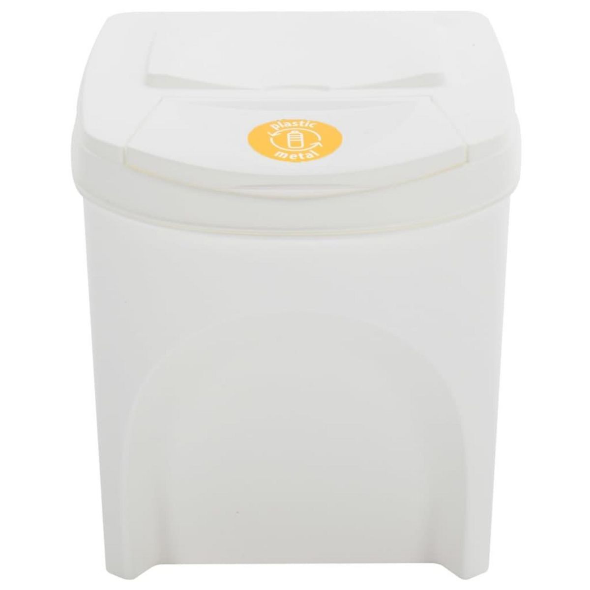 VIDAXL Poubelles a ordures empilables 4 pcs Blanc 100 L Polypropylene