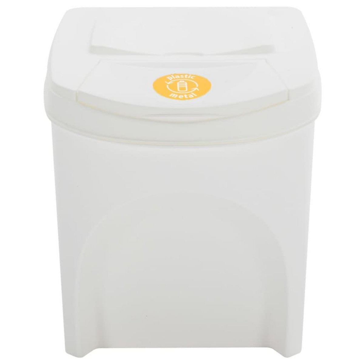 VIDAXL Poubelles a ordures empilables 4 pcs Blanc 100 L Polypropylene