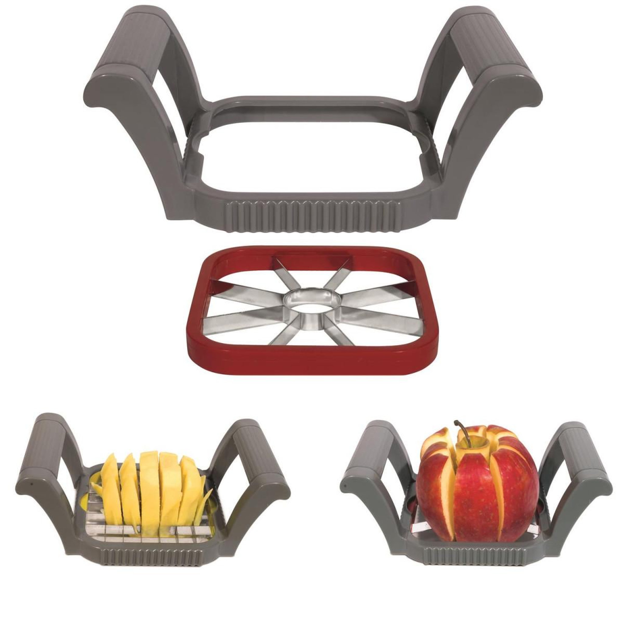 Voir la diapositive 6 : COOK CONCEPT Coupe frites & pommes  3 lames  17cm gris