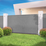 Voir la diapositive 2 : ID MARKET Brise vue haute densité 1,8 x 10 M gris clair 300 gr/m² qualité PRO