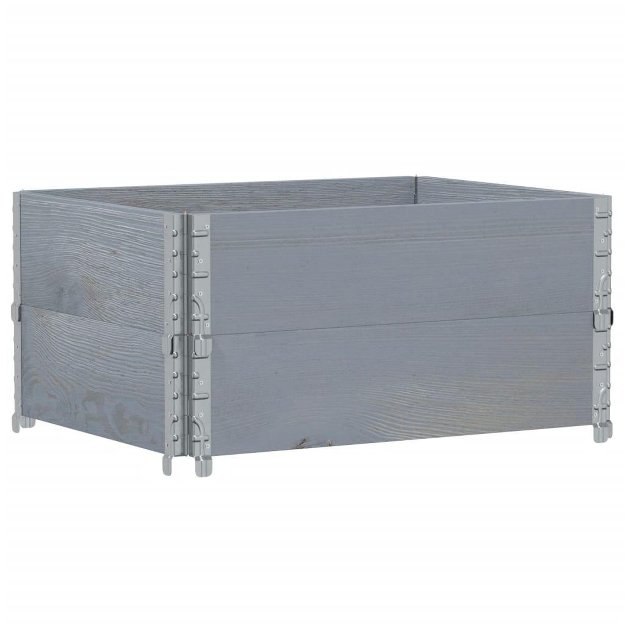Voir la diapositive 5 : VIDAXL Jardiniere gris 80x60 cm bois massif de pin