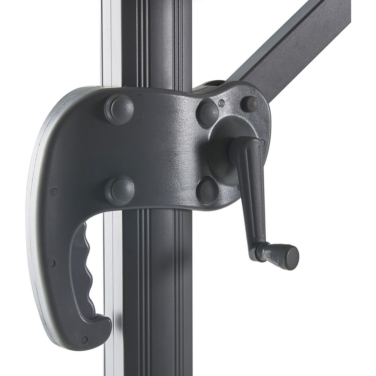 GARDENSTAR Parasol déporté  - Aluminium et polyester - 3x4 m - gris 