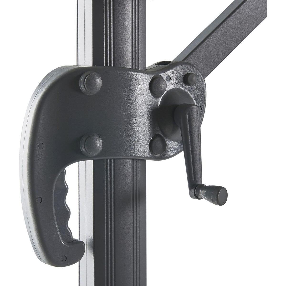 GARDENSTAR Parasol déporté  - Aluminium et polyester - 3x4 m - gris 