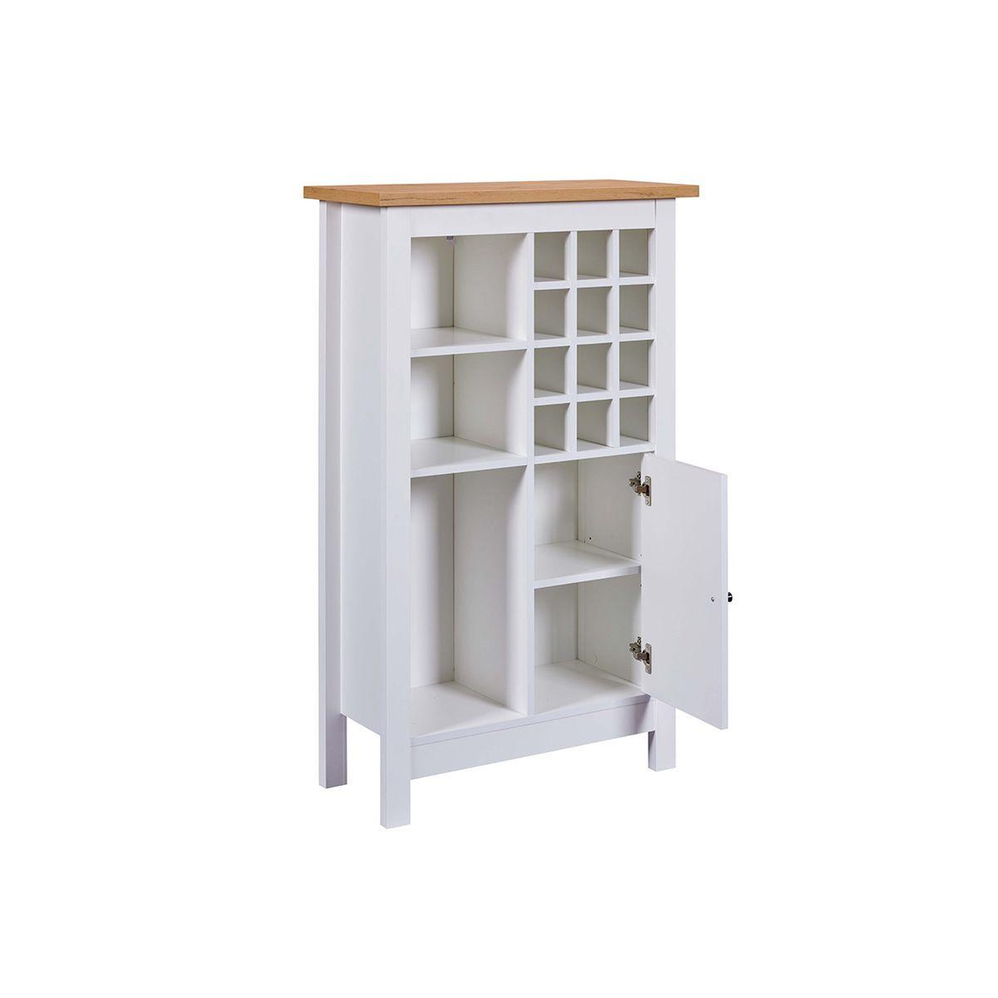 Voir la diapositive 3 : INTERLINK Buffet avec range-bouteilles  nichole  124cm blanc