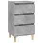 Voir la diapositive 2 : VIDAXL Table de chevet gris beton 40x35x70 cm bois d'ingenierie
