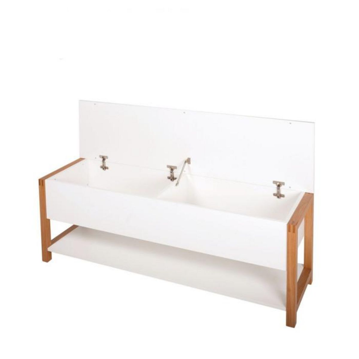 Paris Prix Banc de Rangement Design  Northgate  120cm Chêne & Blanc