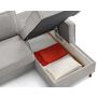 Voir la diapositive 3 : LISA DESIGN Jake - canapé d'angle droit 4 places convertible avec coffre en tissu velours relief