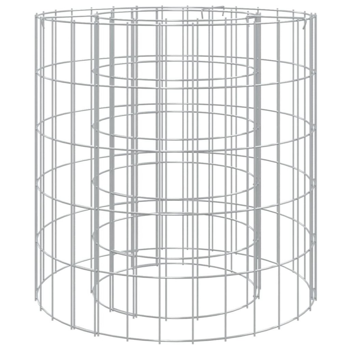 VIDAXL Foyer en gabion Ø 50 cm Fer galvanise